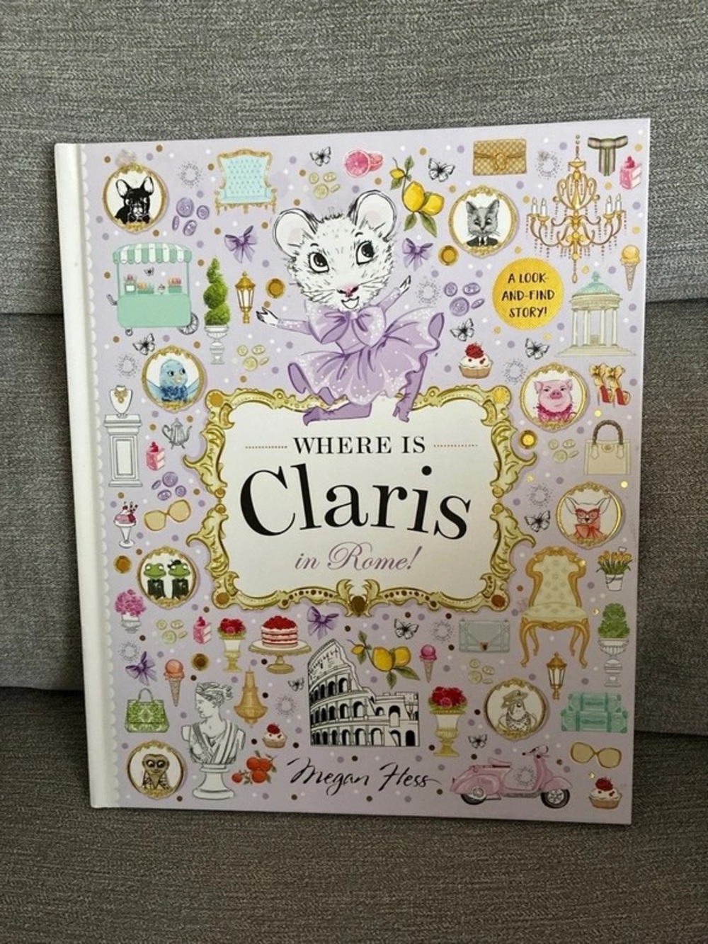 Where Is Claris in Rome! — Lilac Look-and-Find Coffee Table Book